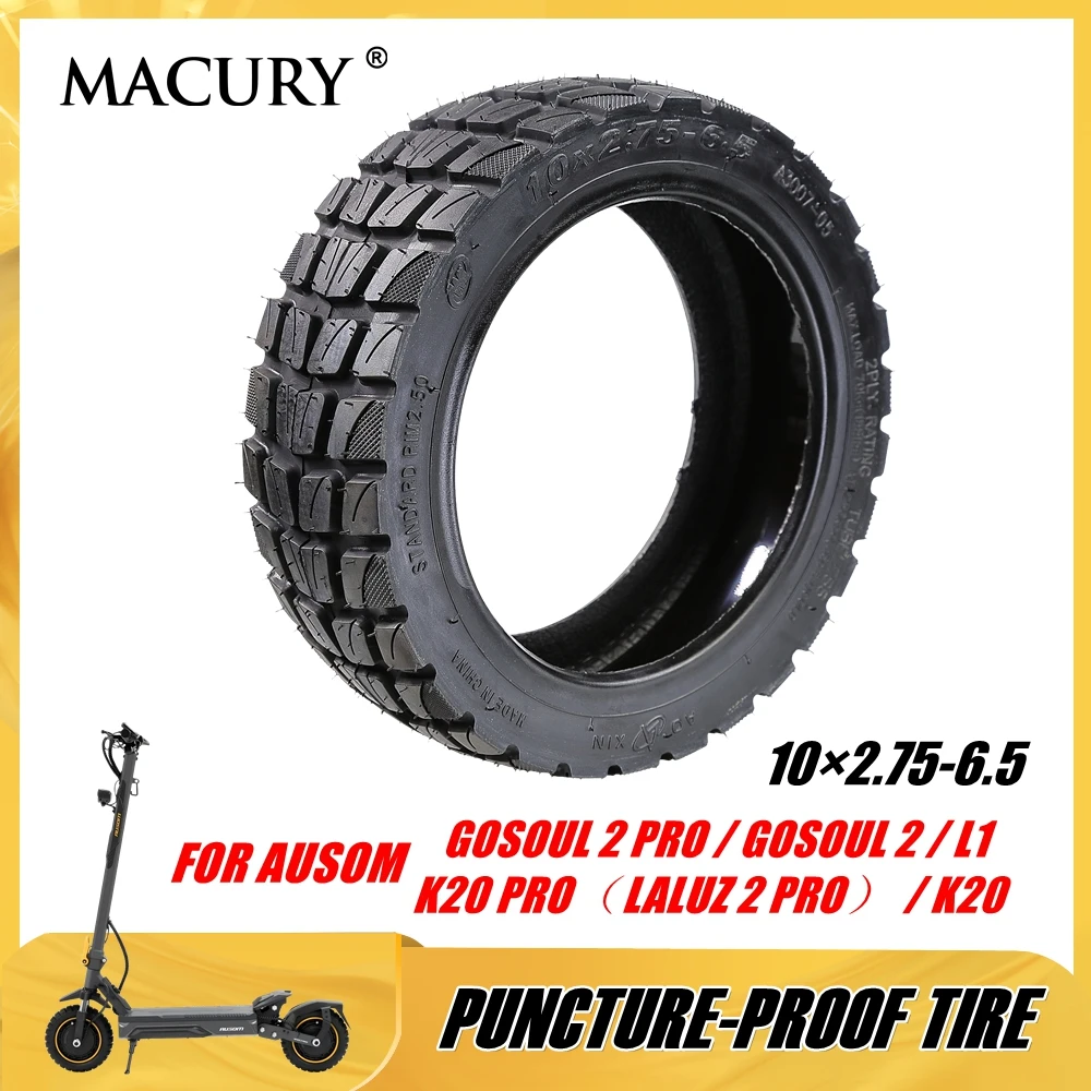 

10×2.75-6.5 Self-Healing Tubeless Tire for AUSOM GOSOUL 2 K20 PRO LALUZ 2 PRO L1 Electric Scooter Self-Repair Built-In Glue Tyre