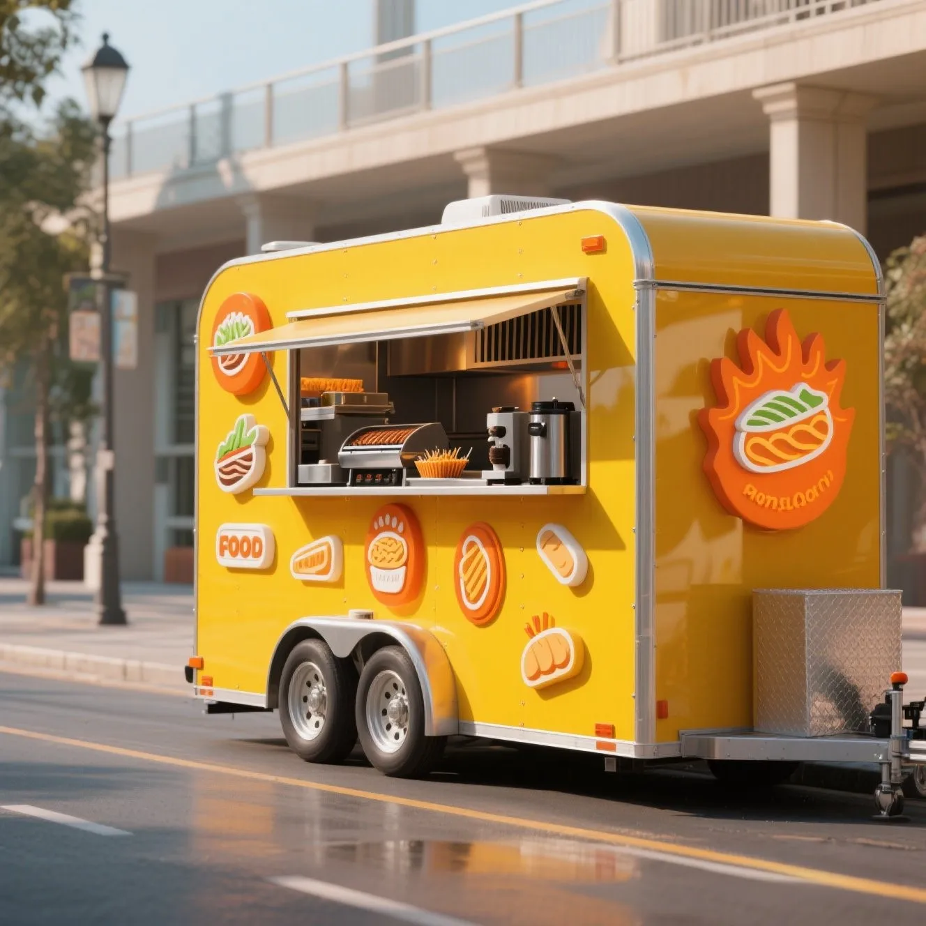 

Wholesale Price Cater Ice Cream Mobile Food Trucks for Sale Concession Mobile Food Truck Fabrication Trailer Food Cart