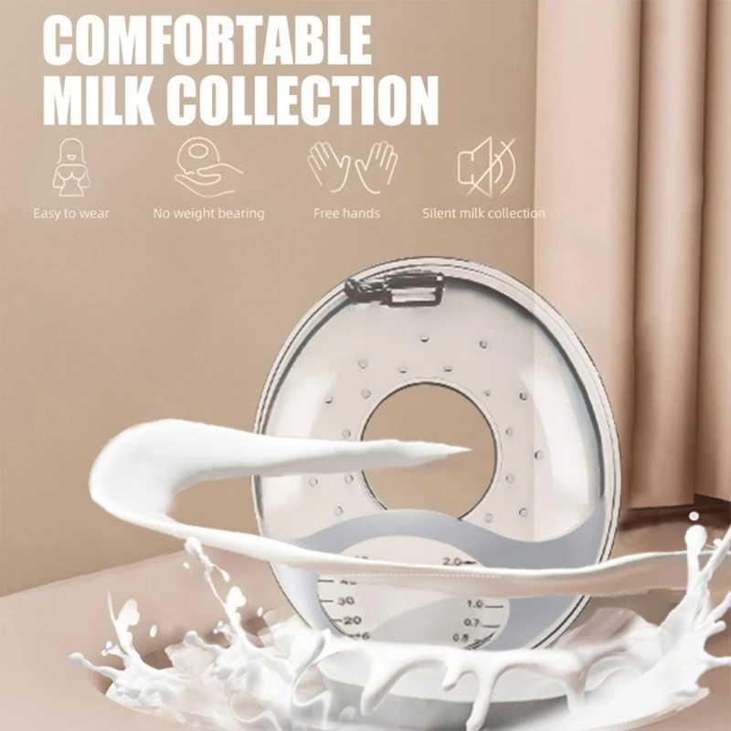 N80C 2x Nursing Cups Breast Shells Silicone Milk Saver Breastmilk Collecter Milk Catcher for Breastfeeding Moms