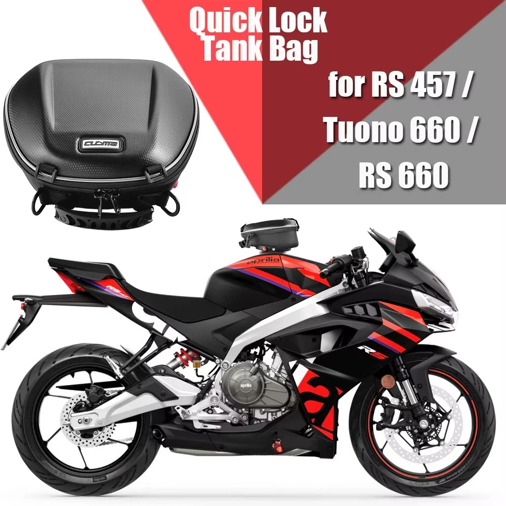 for Aprilia RS Tuono 457 RS660 Shiver750 GT ABS Shiver 900 ABS Tuono 660 Tank Bag Quick Lock Top Case Saddle Bag Waterproof