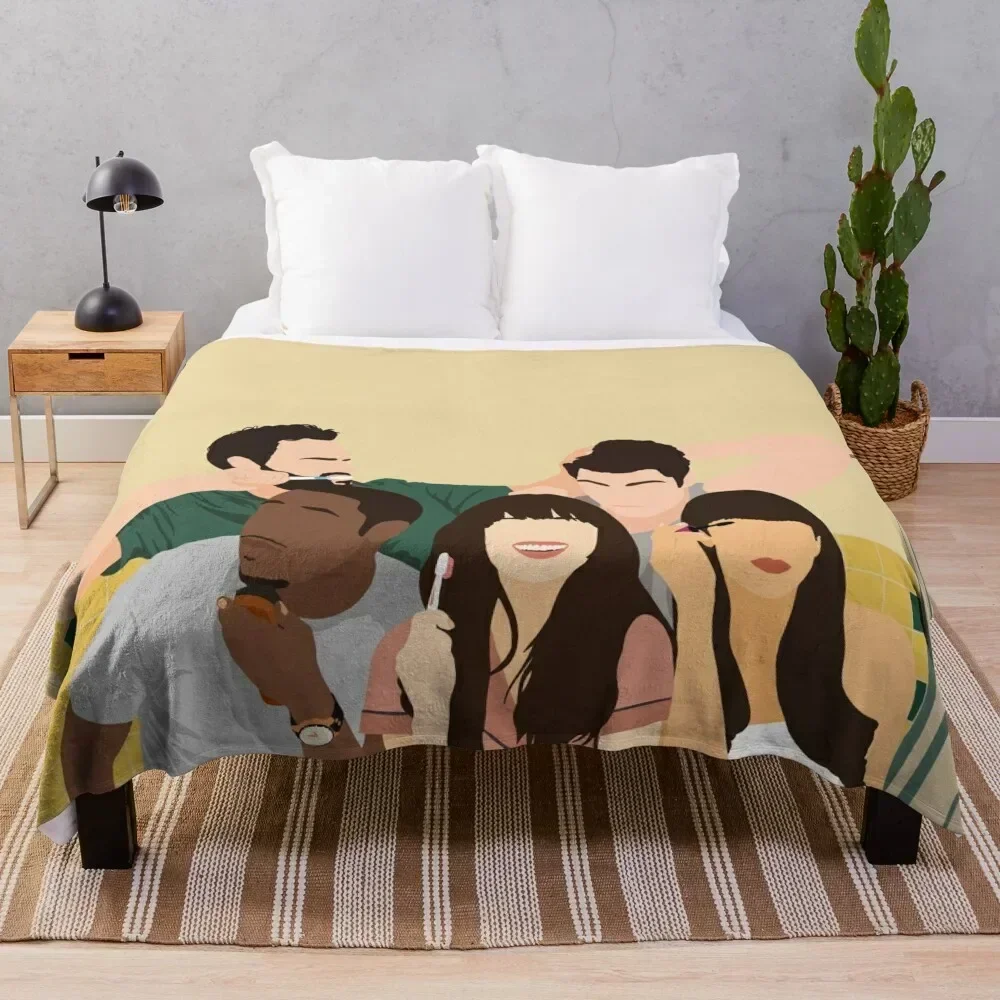 

New Girl Throw Blanket Thin Soft Blanket for Summer Night Sleeping