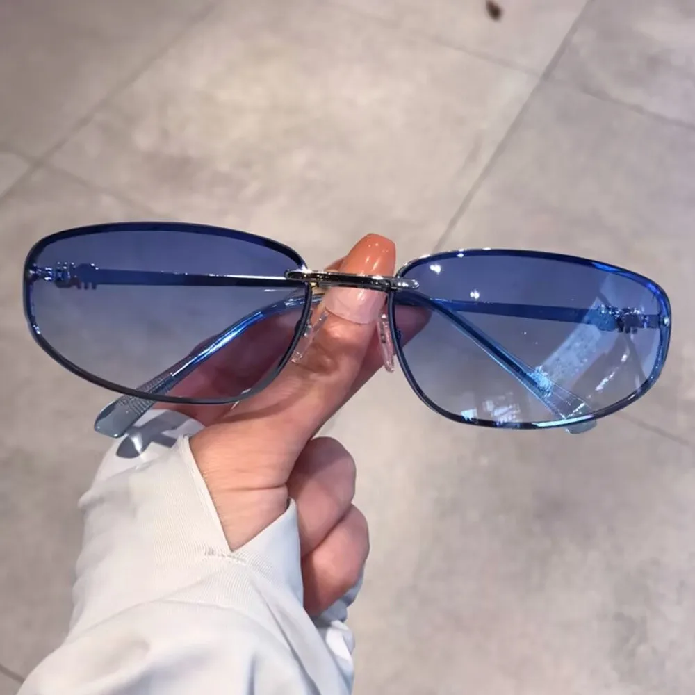 Y2K Sonnenbrillen für Damen, Modemarke, Legierung, kleine quadratische Sonnenbrillen, Herren, Vintage, Hip-Hop, Spiegelgläser, UV400, Outdoor, zum Autofahren – Detail 4