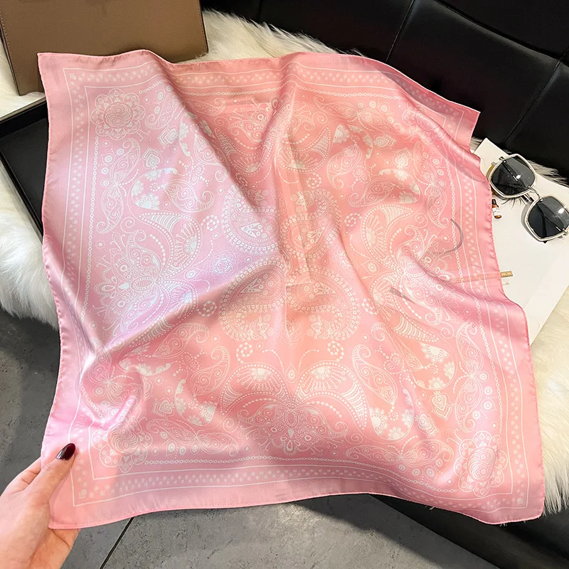 

70cm Versatile and Stylish Rayon Scarf: A Sophisticated Floral Neck Scarf Trendy Accessory for Women
