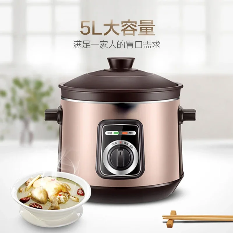 

Electric Stewpot 5L Slow Cooker with Ceramic Inner Pot DG50YK11-30 220V