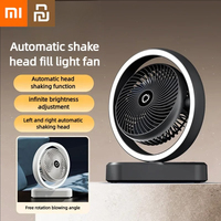 Xiaomi Youpin Automatic Oscillating Head Fill Light Fan USB Rechargeable Night Light 3 Speed Desktop Folding Electric Fan Summer
