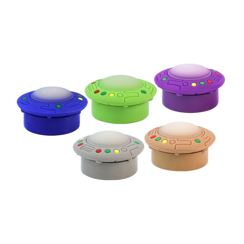 UFO Design Silicone Jar, Portable Makeup Case, Cosmetic Bottle, Nonstick Storage Box, Girl Gift, Home Accessories, 5ml, 10 Pcs