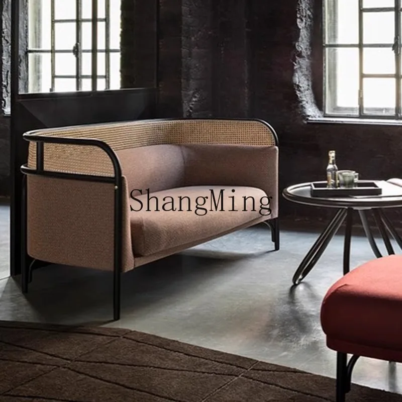 

FG new Chinese sofa outdoor real rattan courtyard rattan villa rattan chair combination small apartment living room furniture