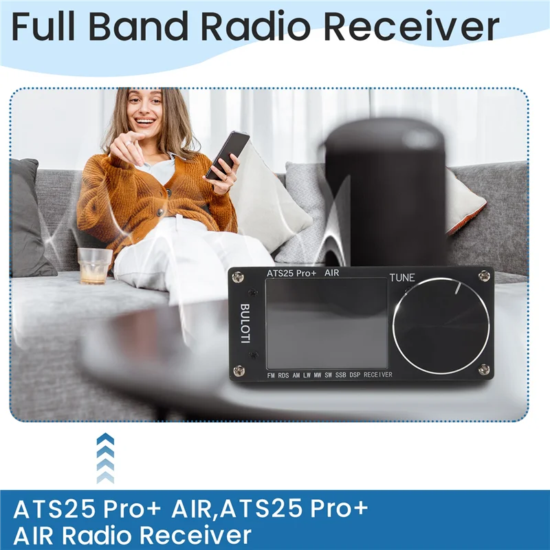 

News ATS25 Pro+ AIR Full Band Radio Receiver FM SW SSB MW LW AIR SDR Aviation Band Receiver Supports Bluetooth WIFI