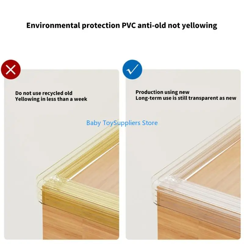 

R1WF Soft Transparent Corner Guard For Baby Proofing Furniture With Strong Adhesive PVC Adjustable Corner Edges Protector