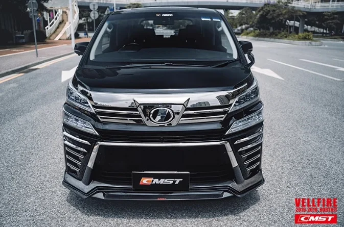 CMST style Body kit for Toyota Vellfire upgrade High quality carbon Front lip Rear diffuser Side skirts Spoiler Perfect fit kits