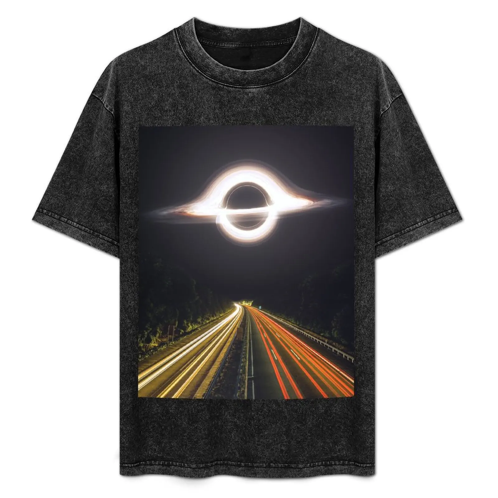 

Journey in the Black Hole T-Shirt Modern Print Casual T-Shirt