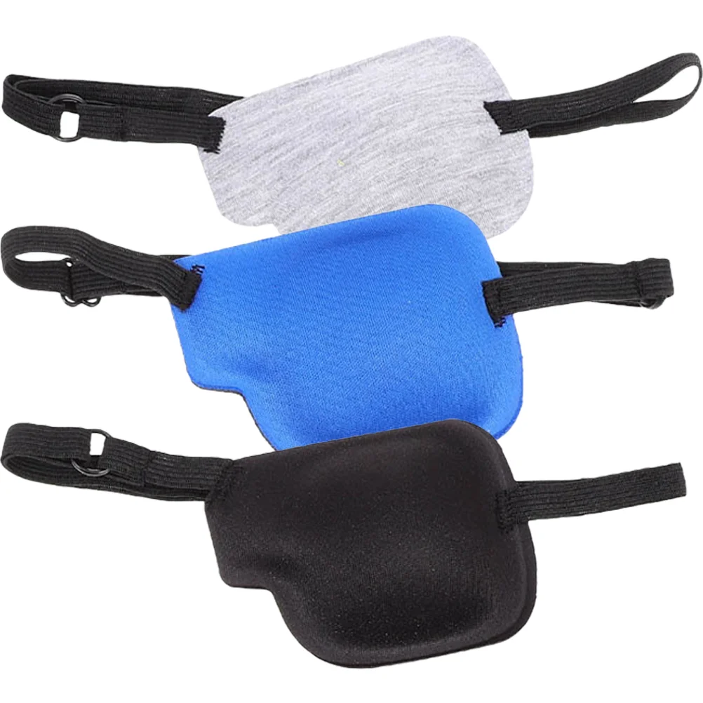 

3 Pcs 3D Mask Single Eye Cover Protective Amblyopia Patch Portable Breathable Polyester Adjustable Lightweight Vision Training
