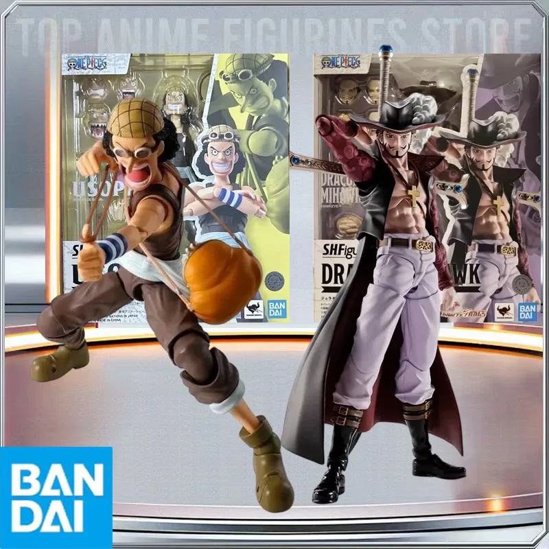 

BANDAI Genuine One Piece S.H.Figuarts USOPP Dracule Mihawk Action Anime Figure Collection Model Toy Ornaments Holiday Gift
