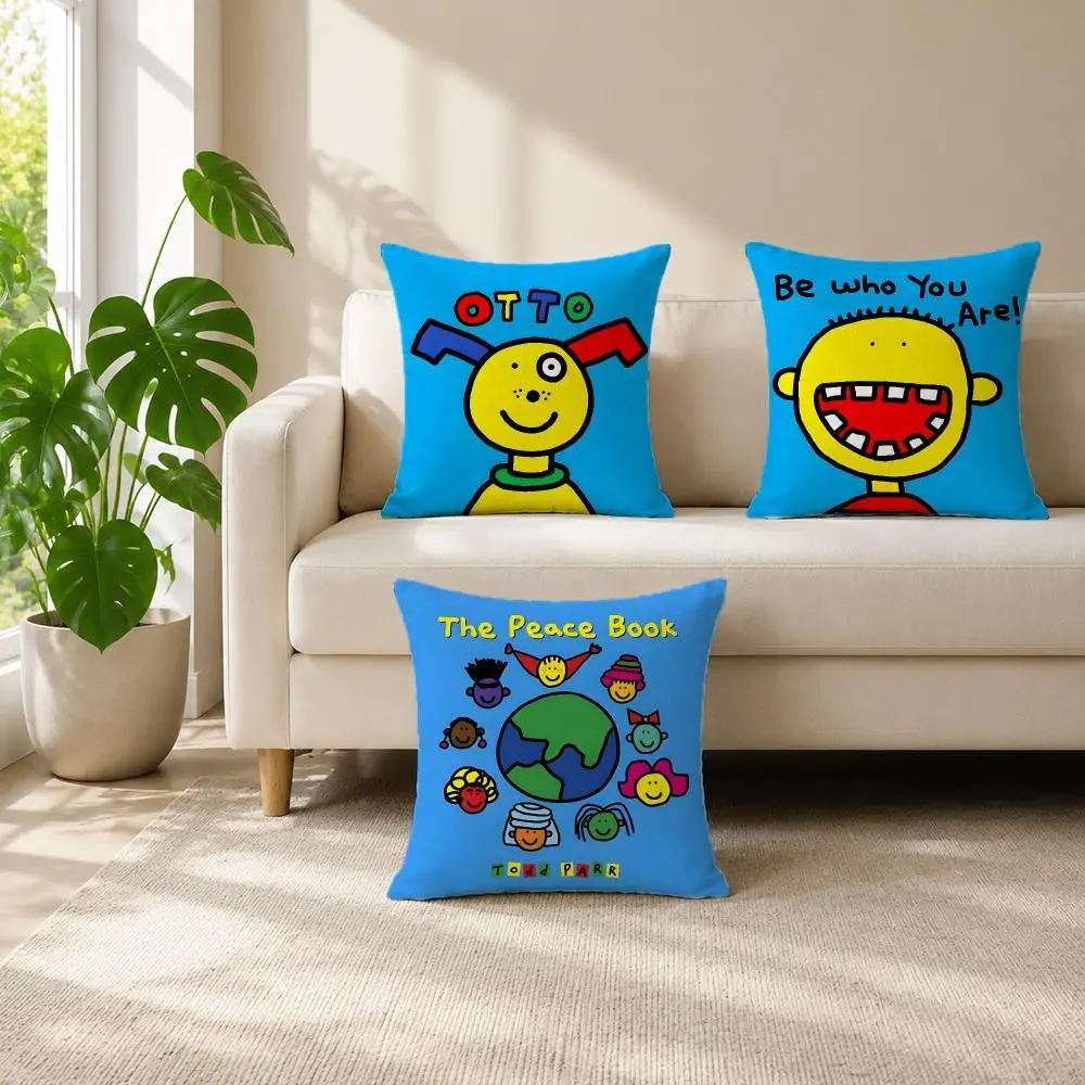 pattern Todd Parr Art Cushion Cover Cushion Cover Set  50x50 45x45 40x40 Pillowcase Decorative Sofa Home Decor