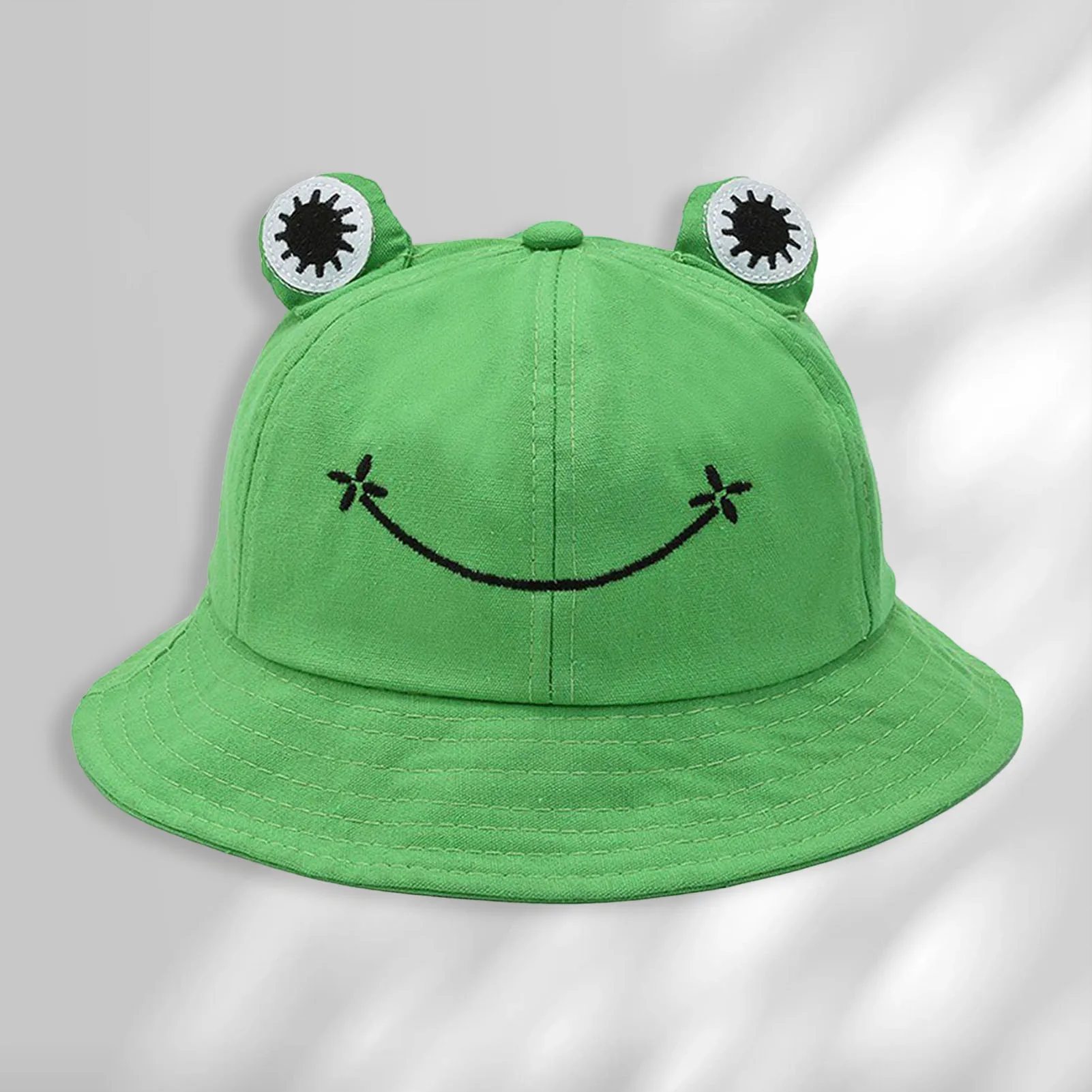 New Hat Frog Fisherman Hat Cute Sun Shading Adjustable Breathable Hat Children's Personality Big Eyes Basin Hat Fisherman Hat
