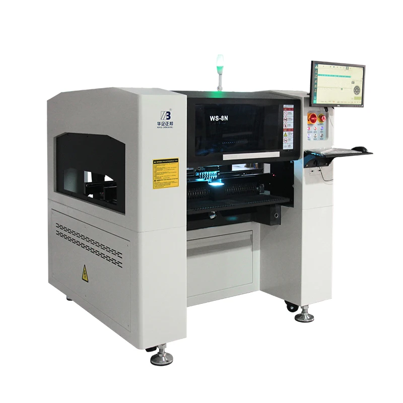 WS-8N Fully Automatic 8 Head Smt Pick And Place Machine Vertical Vision Pcb LED Assembly Making Machine Chip Mounter With Camera