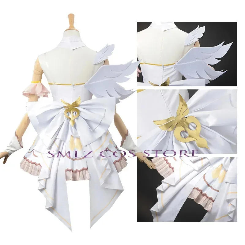 Pjsk Akiyama Mizuki Cosplay Anime ¡Escenario colorido! Disfraz Premium Pass Akiyama Mizuki Angel vestido traje de Halloween mujer