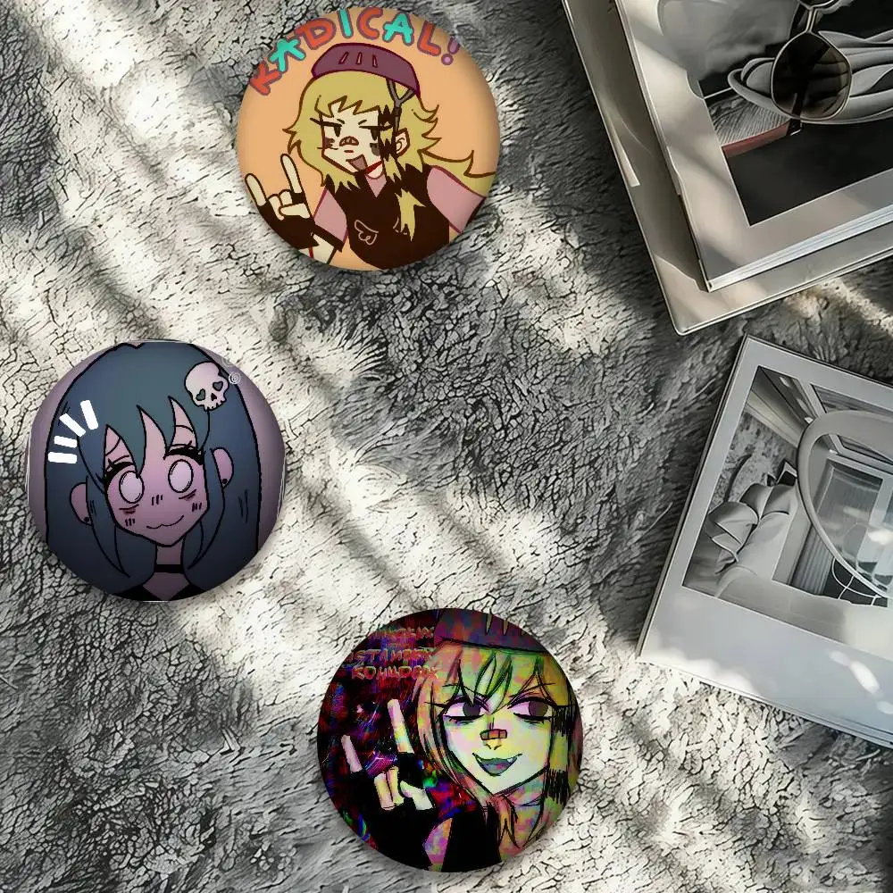 Game Peripheral Lacey's Flash Games  Anime Brooches Cute Cartoon Badge Jacket Jeans Lapel Pin Gift Accessorie