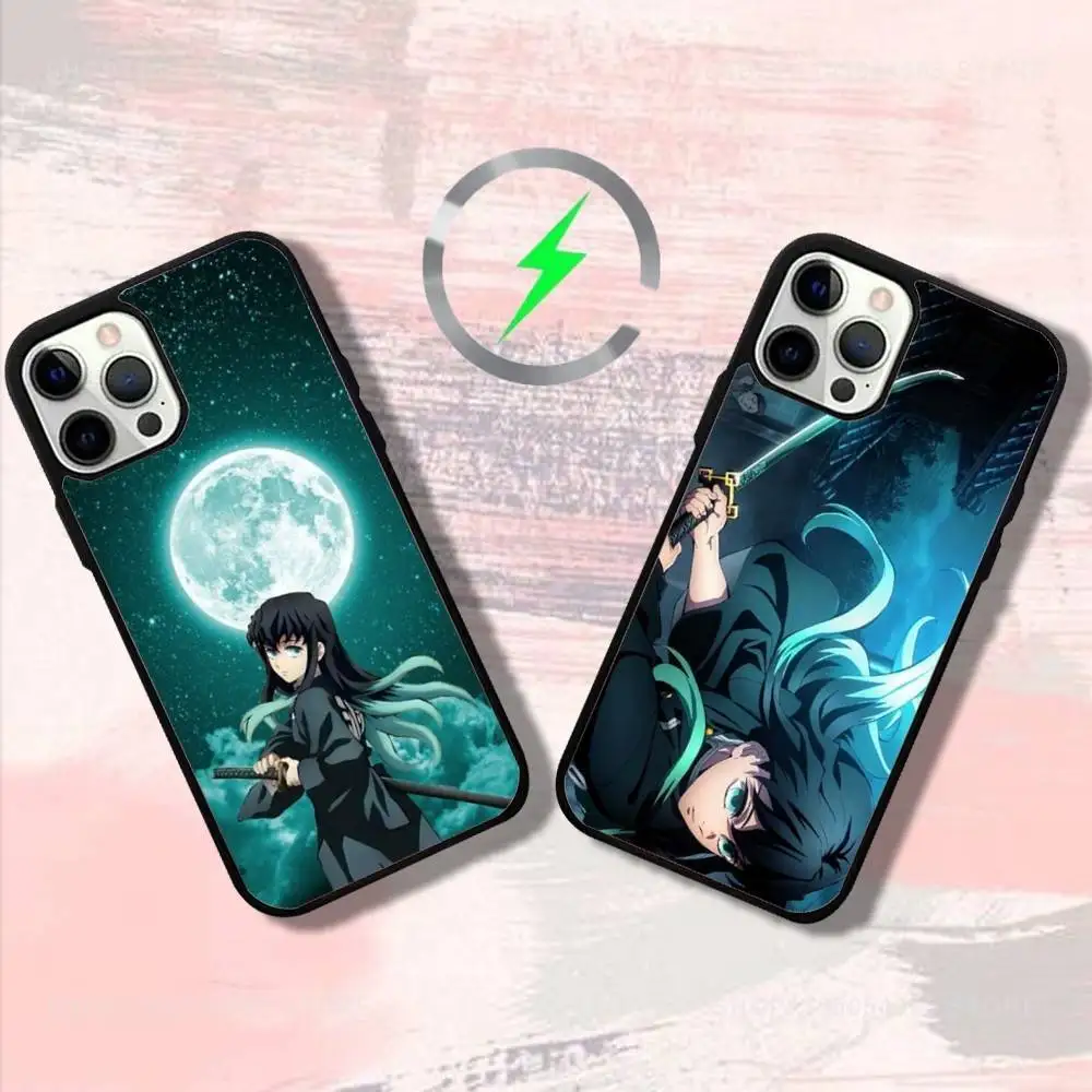

Anime Muichiro T-Tokito Phone Case For iPhone 17,16,15,14,13,12,11,Pro,Max,Plus,Mini,SE4,E Magnetic Magsafe Wireless Charging