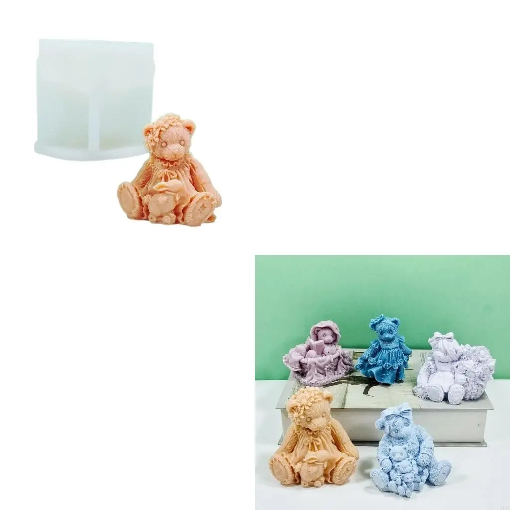 

3 -й медведя силиконовая форма свеча