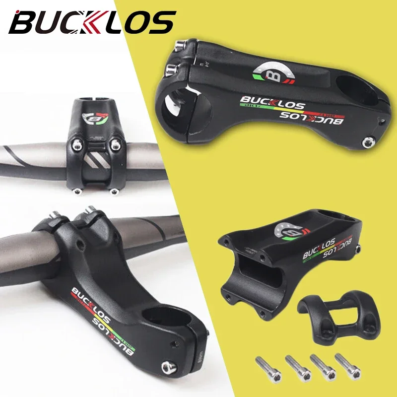 BUCKLOS Bike Stem 17 Degree 80mm 100mm Mtb Power Bicycle Bridge Fit 31.8mm Handlebar Aluminum Alloy Table Cycling Accessories