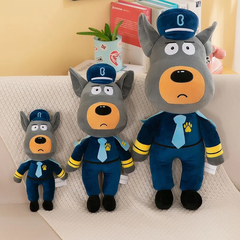 30cm Sheriff Labrador Dog Plush Toy Doll Anime Security Sergeant Labrador Wolf Dog @Plush Stuffed Toys Birthday Xmas Gifts
