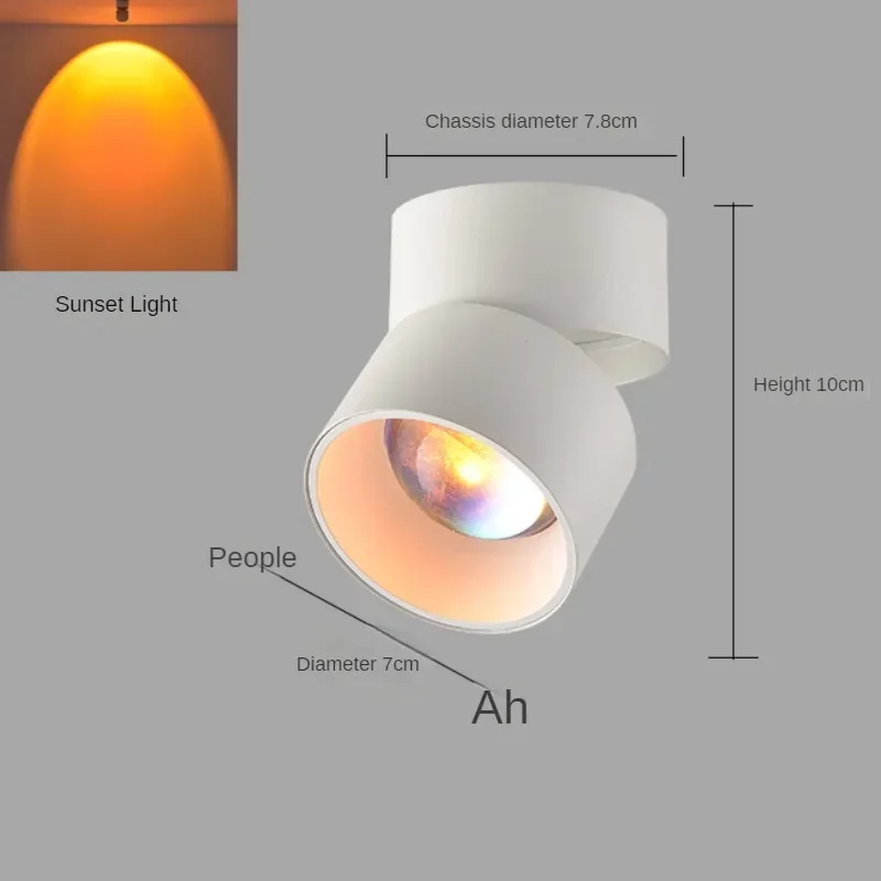 Opbouwspots Verstelbare hoek Ingebouwde entree Tentoonstellingshal Sfeerverlichting Zonsondergangnet Rode lichten downlight