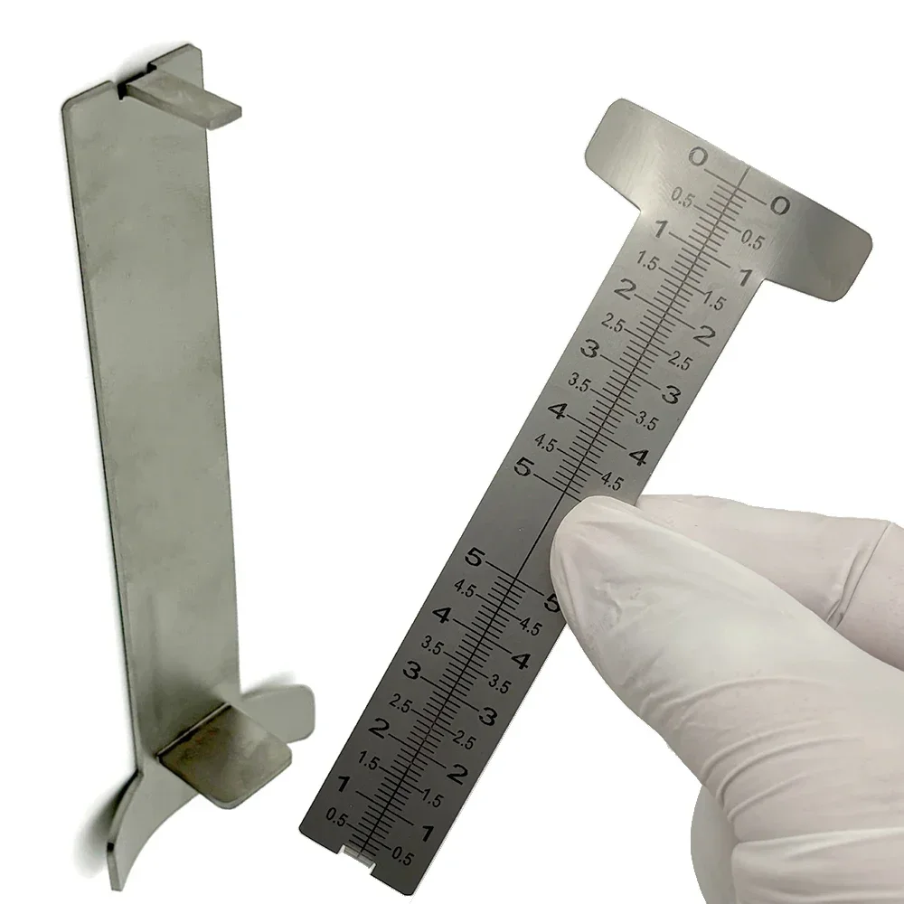 Dental Stainless Steel Ruler Dental Papilla Gauge Papillameter Stainless Steel Measuring Lip Ruler Dentist Tools