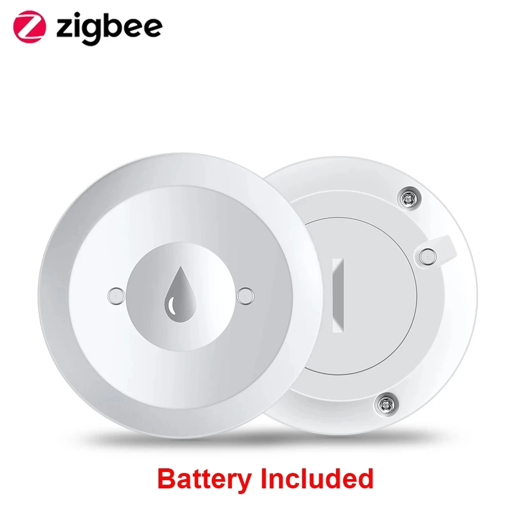 Zigbee 3.0 Water Leak Flood Detector Sensor with App Remote Monitoring for Kitchen Bathroom Compatible with Home Assistant