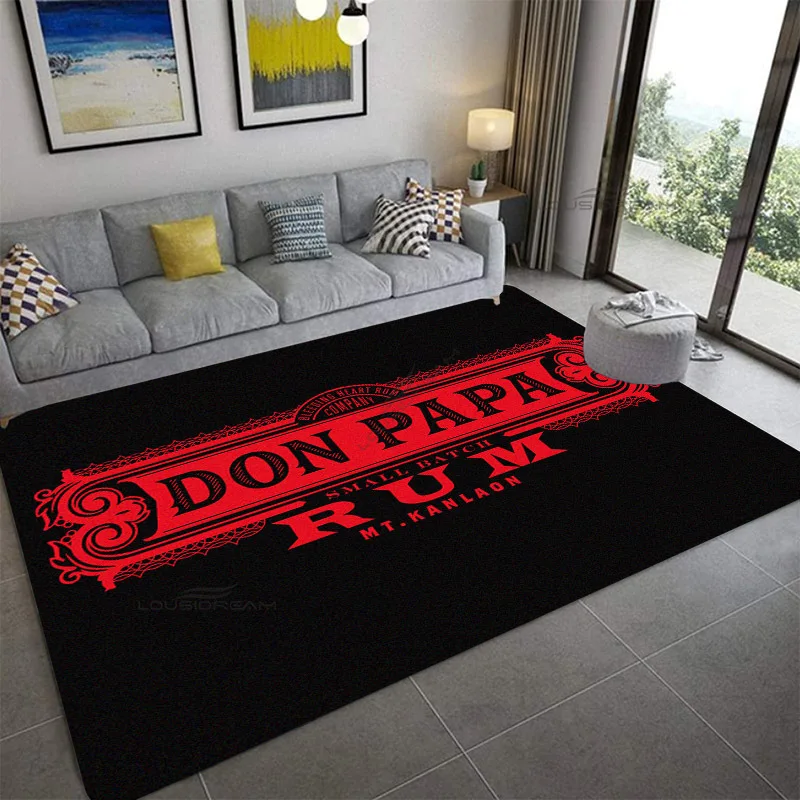 Don Papa Rum Wine Art Patterns Decorative Carpet Children's Bedroom Floor Pad Can Customize Rug Living Room Cushion Door Pad