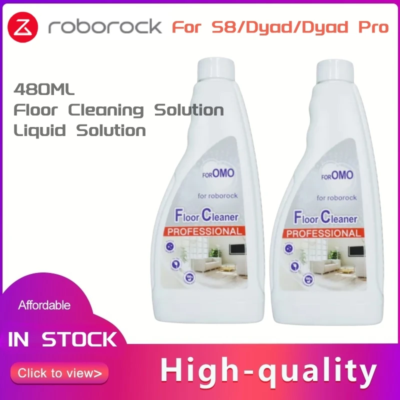 For Roborock Dyad Pro Fool Cleaning Solution Accessories Roborock S8/S7/Qrevo Vacuum Cleaner Robot Mops Liquid Spare Parts 480ML