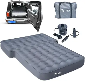 SUV Air Mattress, Extra-High Inflatable Mattress for 4Runner, Wrangler - Grey