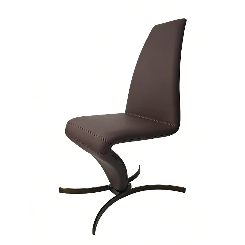 

Nordic modern creative fiberglass special-shaped dining chair high-end small apartment private villa single chair art back chair