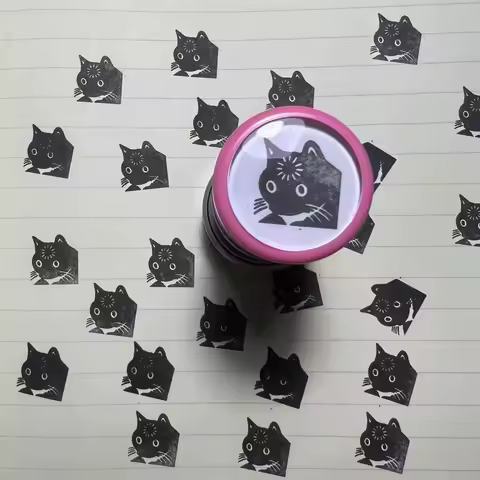 Funny Emoji Stamps Creative Small Round Seals for Students Cute