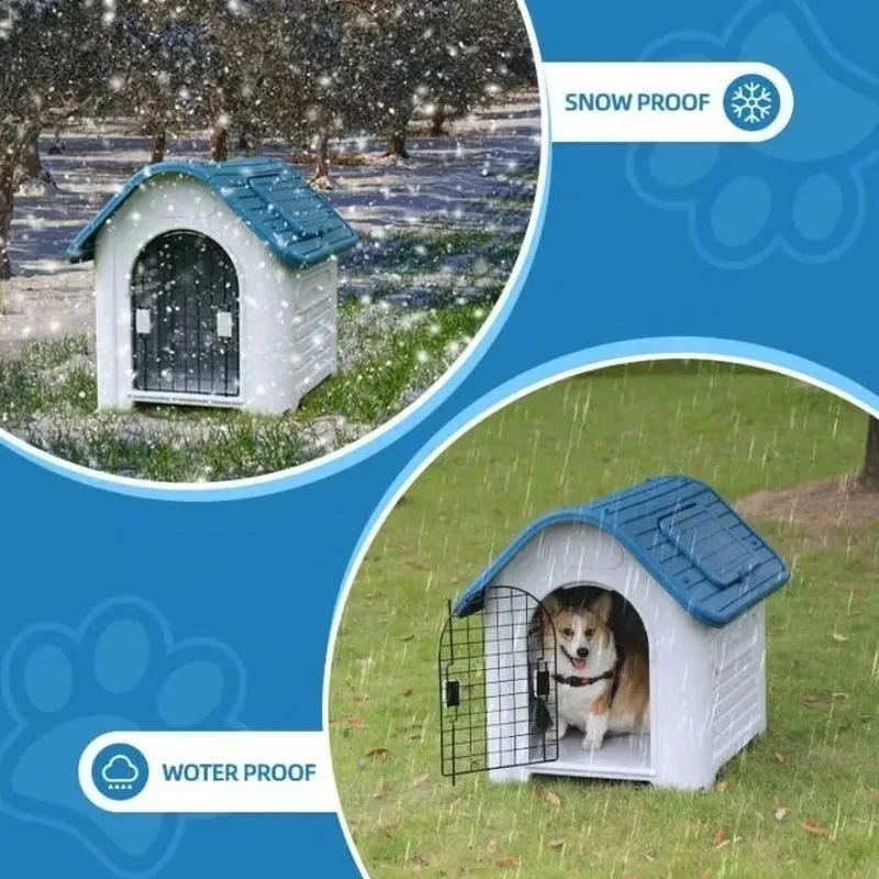 jaulas para perros 2025 New Luxury Large Dog House Outdoor Indoor Windproof Waterproof Insulated Soundproof Thermal Puppy Shelte