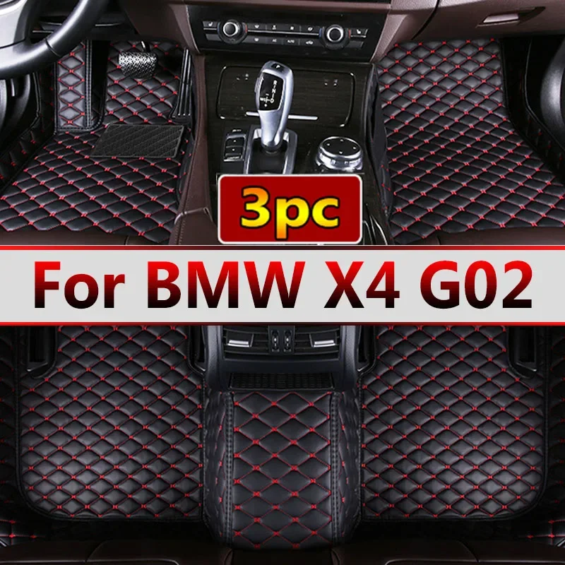 Car Floor Mats For BMW X4 G02 MK2 2019~2022 Rug Covers Leather Luxury Mat Anti Dirt Pad Carpet Car Accessories Interior Parts