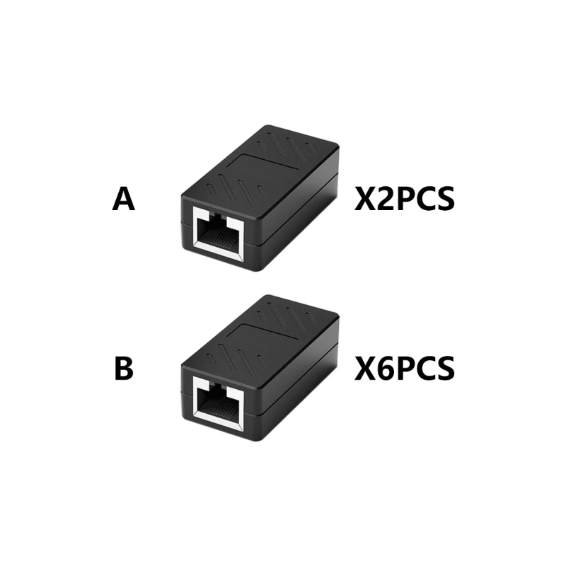 

C7AB RJ45 Coupler Gigabit Ethernet Extender Adapter Supports Cat7 Cat6 Cat5e Cat5 Cable For Home Office Networking Expansion