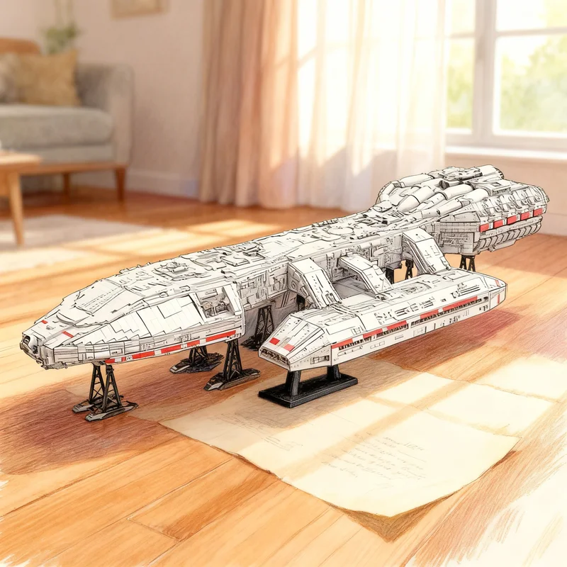 

23729 деталей MOC Конструктор «Звездолёт Галактика» — модель космического корабля, рождественский подарок, идея для творчества, развивающая игрушка для детей