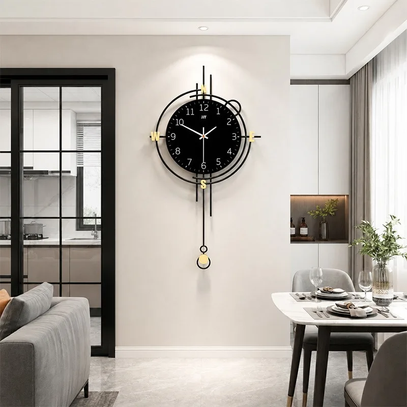 Luxury Modern Wall Clocks Minimalist Geometric Shape Creative Large‑size Silent Office Wall Clock Living Dining Room Home Decor