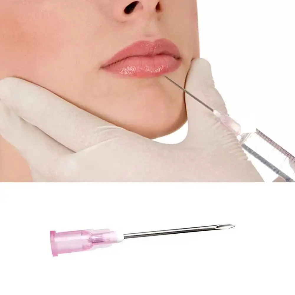 25pcs 16G 18G 25G 27G 30G 31G 32G 34G Disposable Sharp Needle for Hyaluronic Acid Sterile Stainless Steel Tattoo Needles
