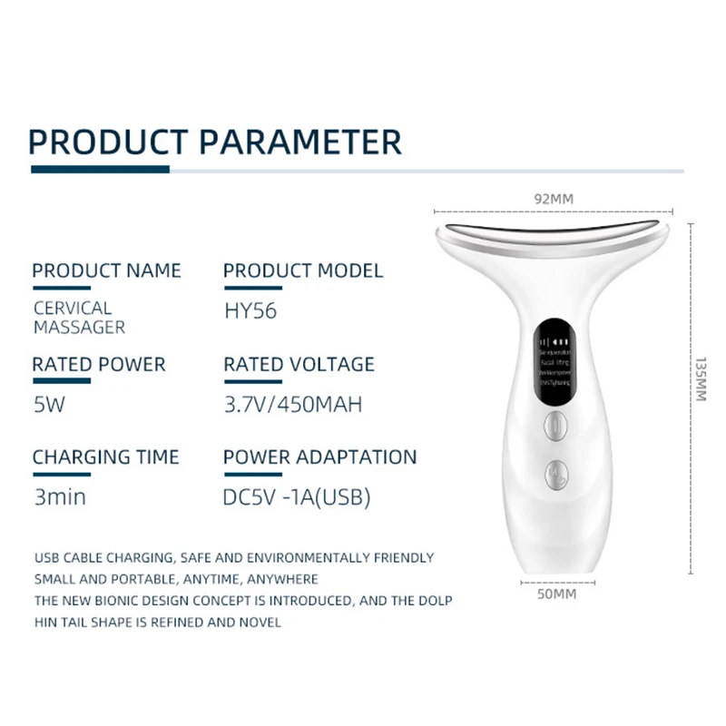 Coffret cadeau 4 couleurs appareil de beauté du cou EMS Machine de Lifting du visage dissolvant de Double menton LED Anti-rides raffermissement de la peau masseur Facial