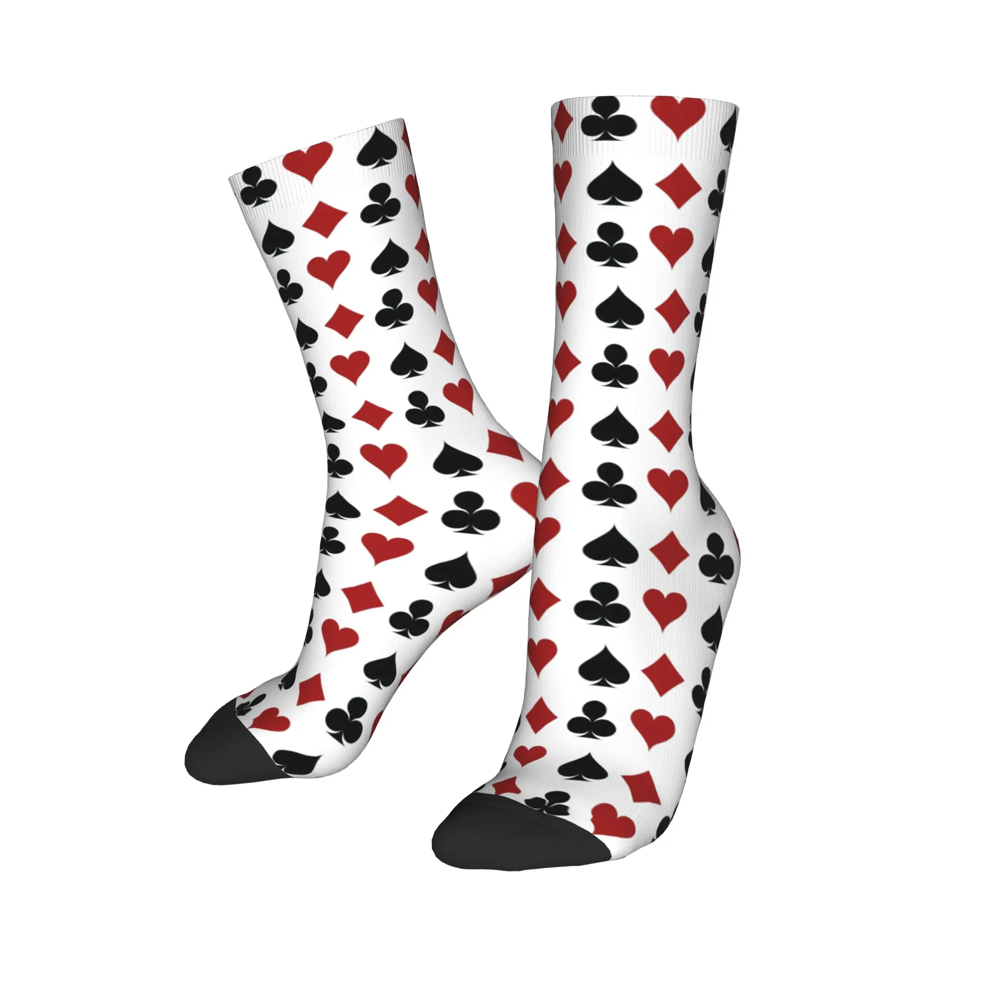 Calcetines unisex divertidos con estampado 3D de Casino Poker para hombre y mujer