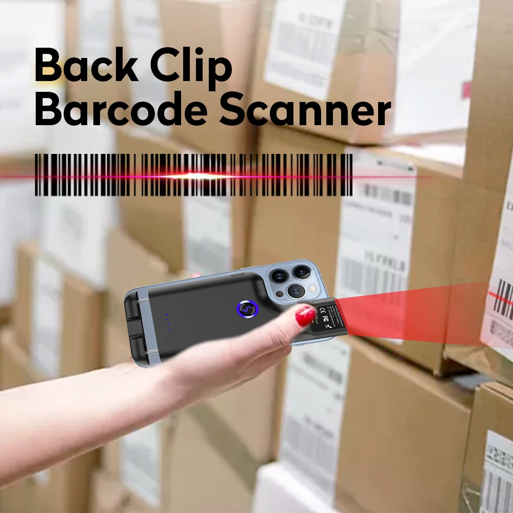 

Портативный сканер штрих-кодов 101C Paper 1D Slim с креплением на рюкзак, USB-подключением и для использования на складе