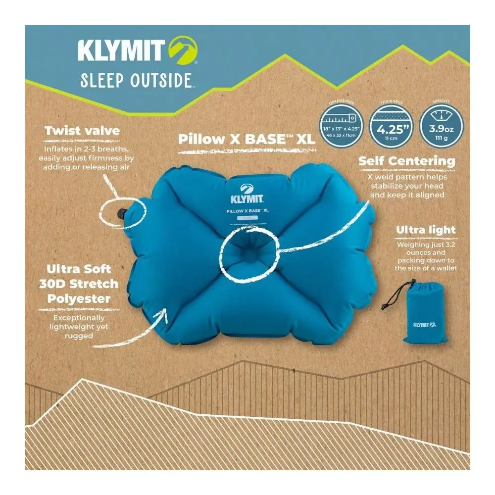 

Pillow X Base XL Inflatable Lightweight Camping Pillow Backpacking And Travel