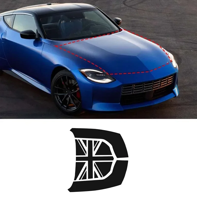 For Nissan 400Z 2023 Car Front Hood Vinyl Decal Sticker Trim Stickers Pull Flower Film Exterior Modification Accessories