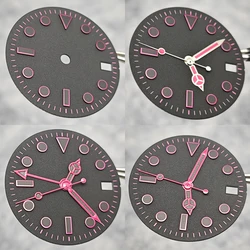 28.5mm NH34 Watch Dial + 4 Pointer Set GMT Mechanical Accessories SUB Watch Dial Modification Parts for NH34 and NH35 Movements