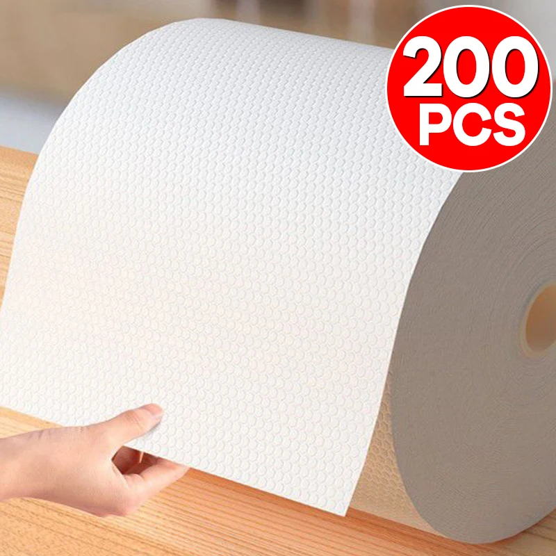 Large Disposable Rags Super Absorbent Thickened Dishcloths Towels Kitchen Non-stick Oil Cleaning Cloths Wash Paper Cleaner Tools