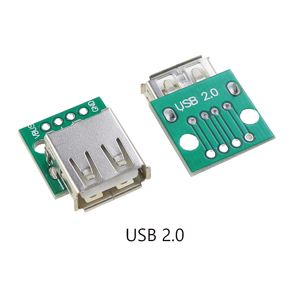 1pcs Micro Mini USB USB A Male USB 2.0 3.0 A Female USB B Connector Interface to 2.54mm DIP PCB Converter Adapter Breakout Board