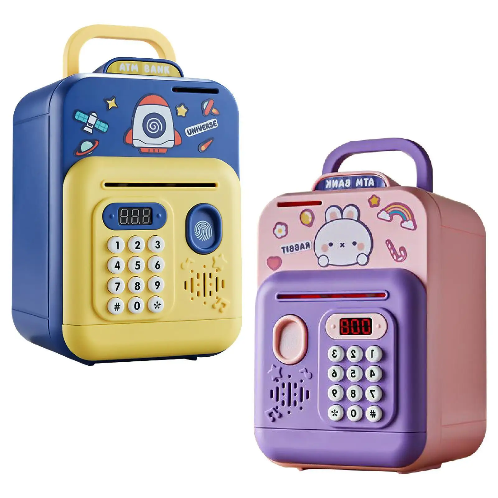 ATM Piggy Bank for Kids, Electronic Money Bank ,Auto Scroll Money ,Stylish Money Box for Ages 3 4 5 6 7 8 Years Old Kids Gift