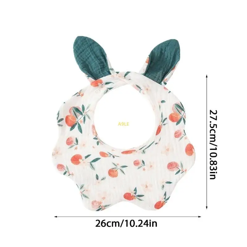 Baby speeksel handdoek Mooie print pasgeborenen kinderziekte BIB unisex cartoon peuter mond vegen doek 4-laags voor het eten